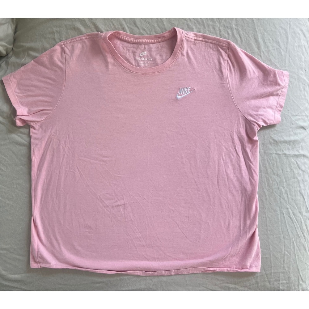 Nike The Nike Tee Pink Embroidered Logo T-Shirt Men's XL - Picture 1 of 6